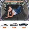 Air Mattress,SUV Air Mattress Thickened Camping Bed Cushion with Pillow Air Pump Storage Bag PVC Flocked Car Bed for Home Car Travel Camping (Grey)