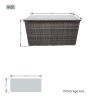 Direct Wicker Patio Brown Wicker Deck Box in Steel Frame with Storage Function