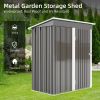 Patio, Lawn & Garden,5*3FT Outdoor Storage Shed ,Tool Shed with Sloping Roof and Lockable Door,Metal Shed for Backyard Garden Patio Lawn, Grey