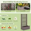 Outdoor Planter Box Self-Watering Raised Garden Bed Trellis with Water Level Indicator