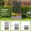 Outdoor Planter Box Self-Watering Raised Garden Bed Trellis with Water Level Indicator